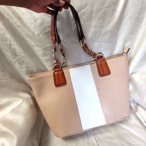 Shoulder Tan/White Bag. NWOT